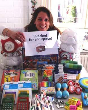 A traveler who participated in Pack for a Purpose